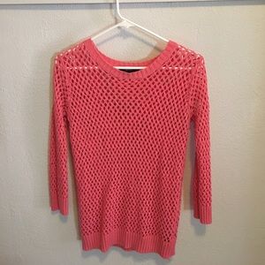 Forever 21 size S pink open knit sweater