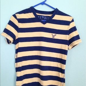 Men's American Eagle yellow and blue shirt size XS