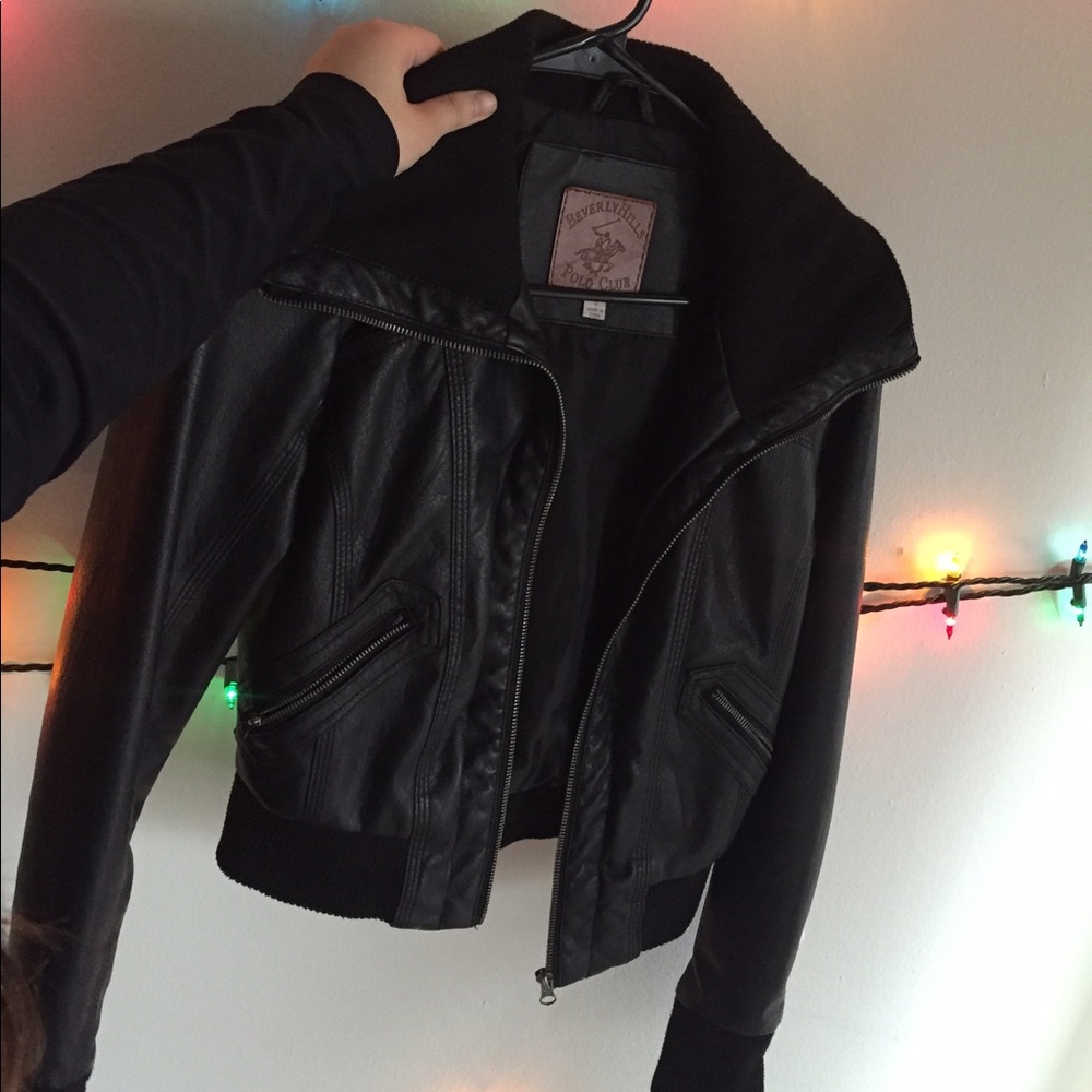 Black Leather Jacket size S