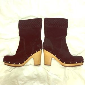 SUEDE UGG BOOTS WITH HEEL
