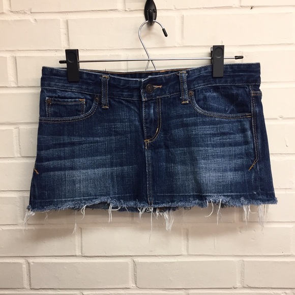 Abercrombie & Fitch Denim Mini Skirt Size 2 - Picture 4 of 4