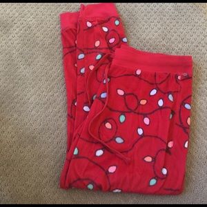Aeropostale Christmas Lights Fleece PJ Pants