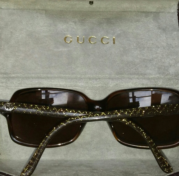 GUCCI Gold Square Sunglasses in Original Case main image 8