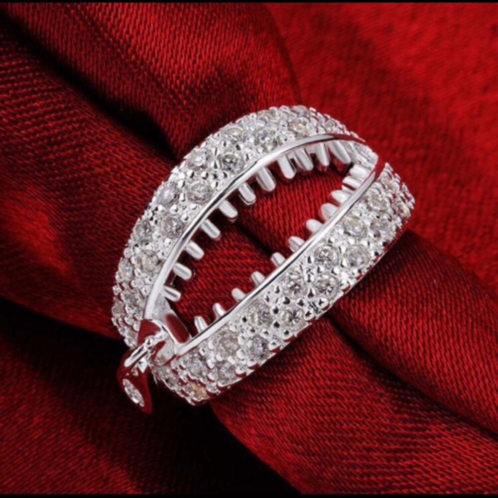 💎💫Unique Sterling Silver Zipper Ring💎💫 - Picture 2 of 6