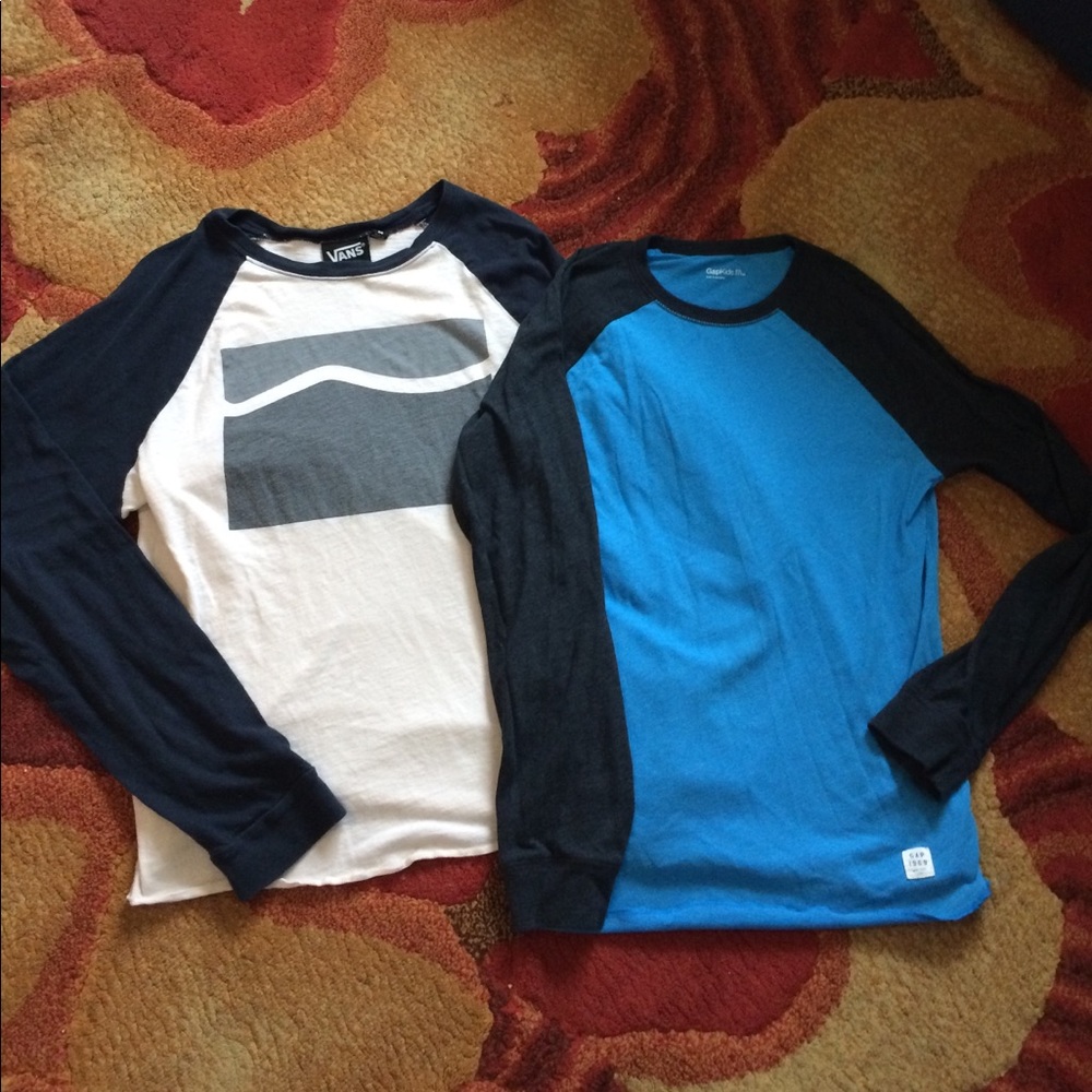 Vans and Gap kids long sleeve tops
