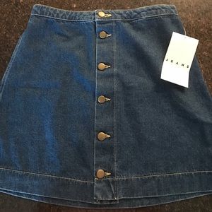American Apparel Button Front A-Line Skirt