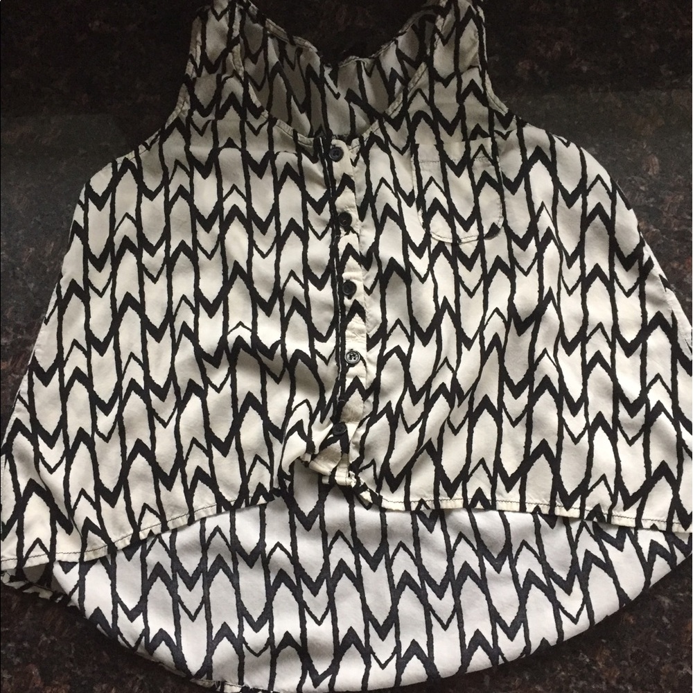Forever 21 Cropped Tribal Tank