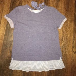 Super cute blue ruffled top.. See more pics!