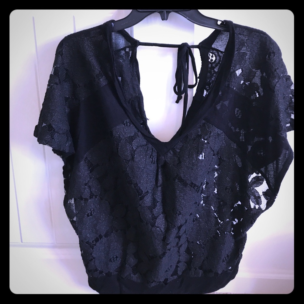 Black and gold sheer shirt