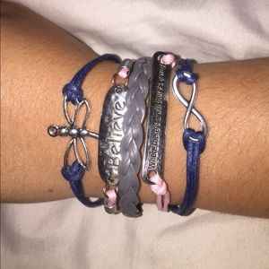 Dragonfly, Believe, Quote, Infinity bracelet