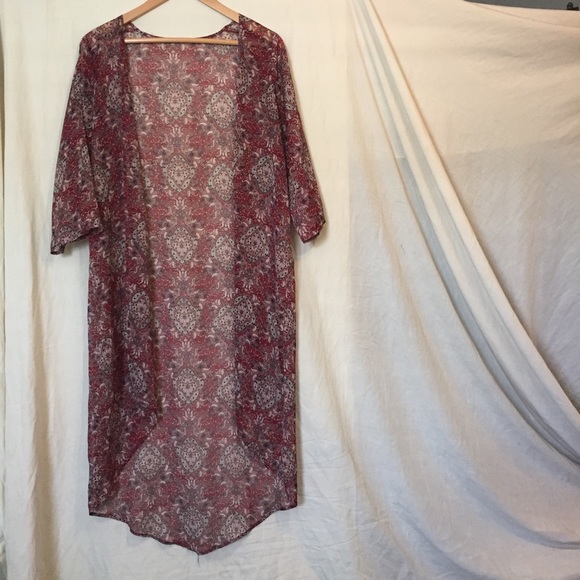 Red breezy summer cardigan - Picture 1 of 5