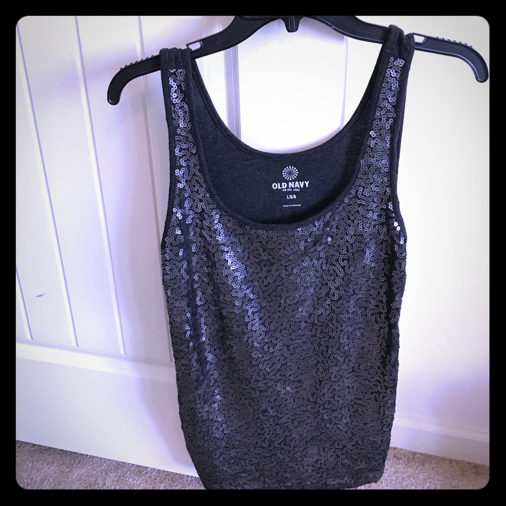 Old Navy sequined gray tank