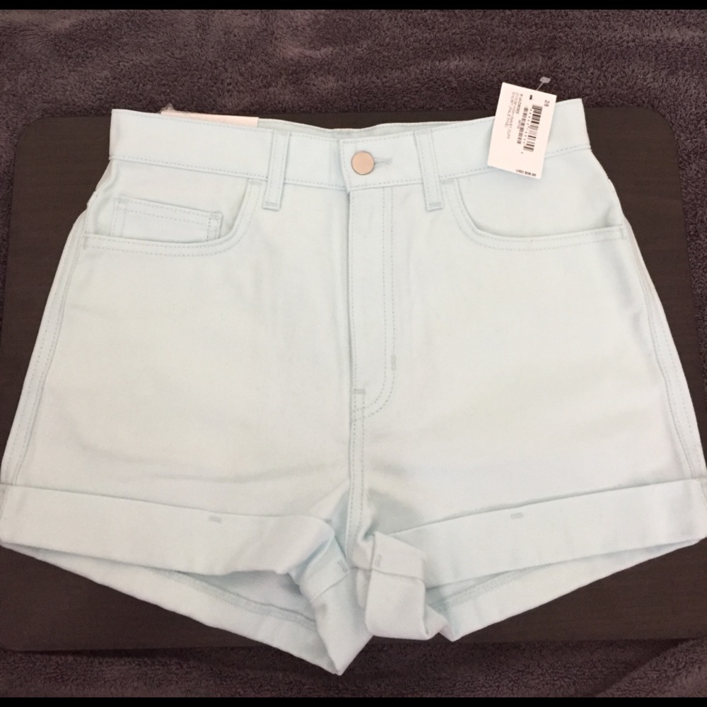 American Apparel Denim High Waist Cuff Short.
