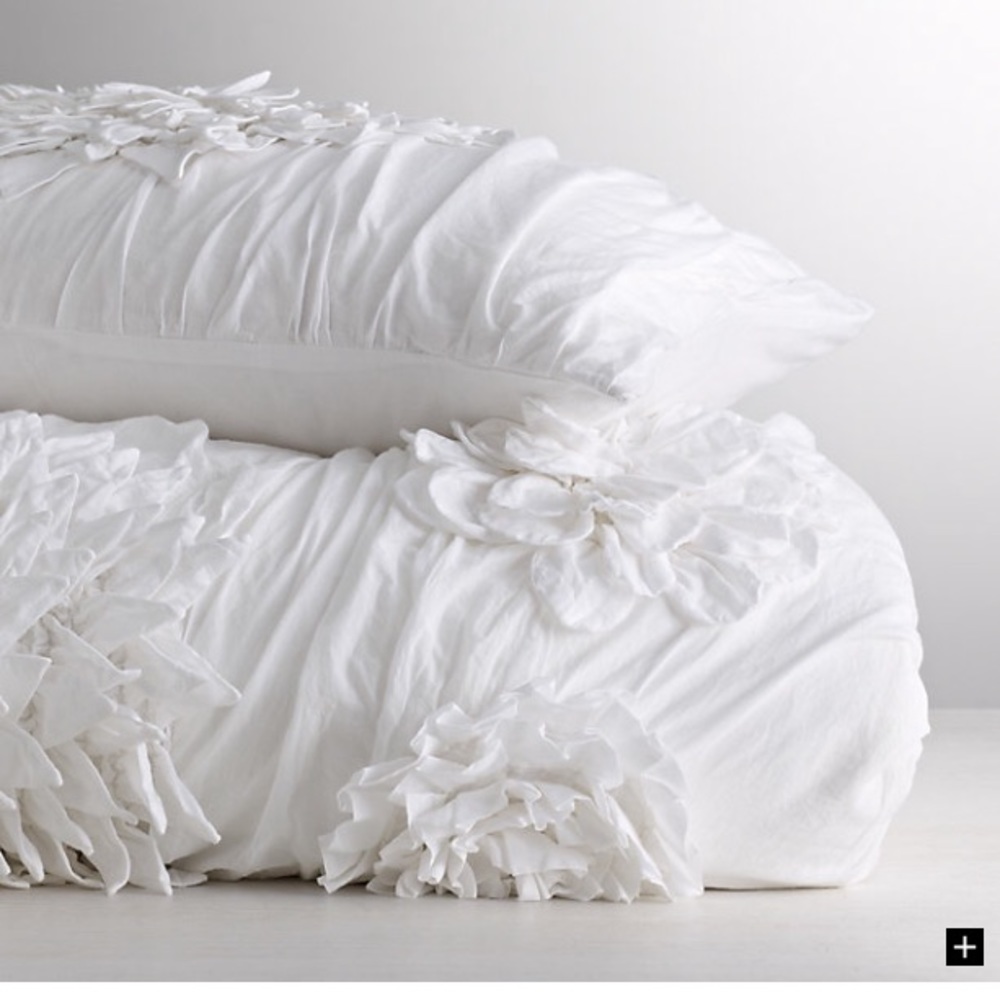 RH Baby Toddler quilt & sham - White