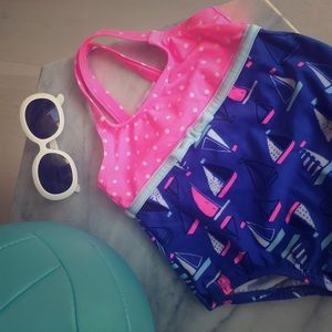 Nautical Carters one-piece baby bathing suit