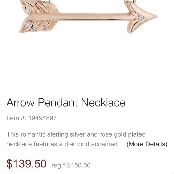 Rose Gold Arrow Necklace - Picture 2 of 3