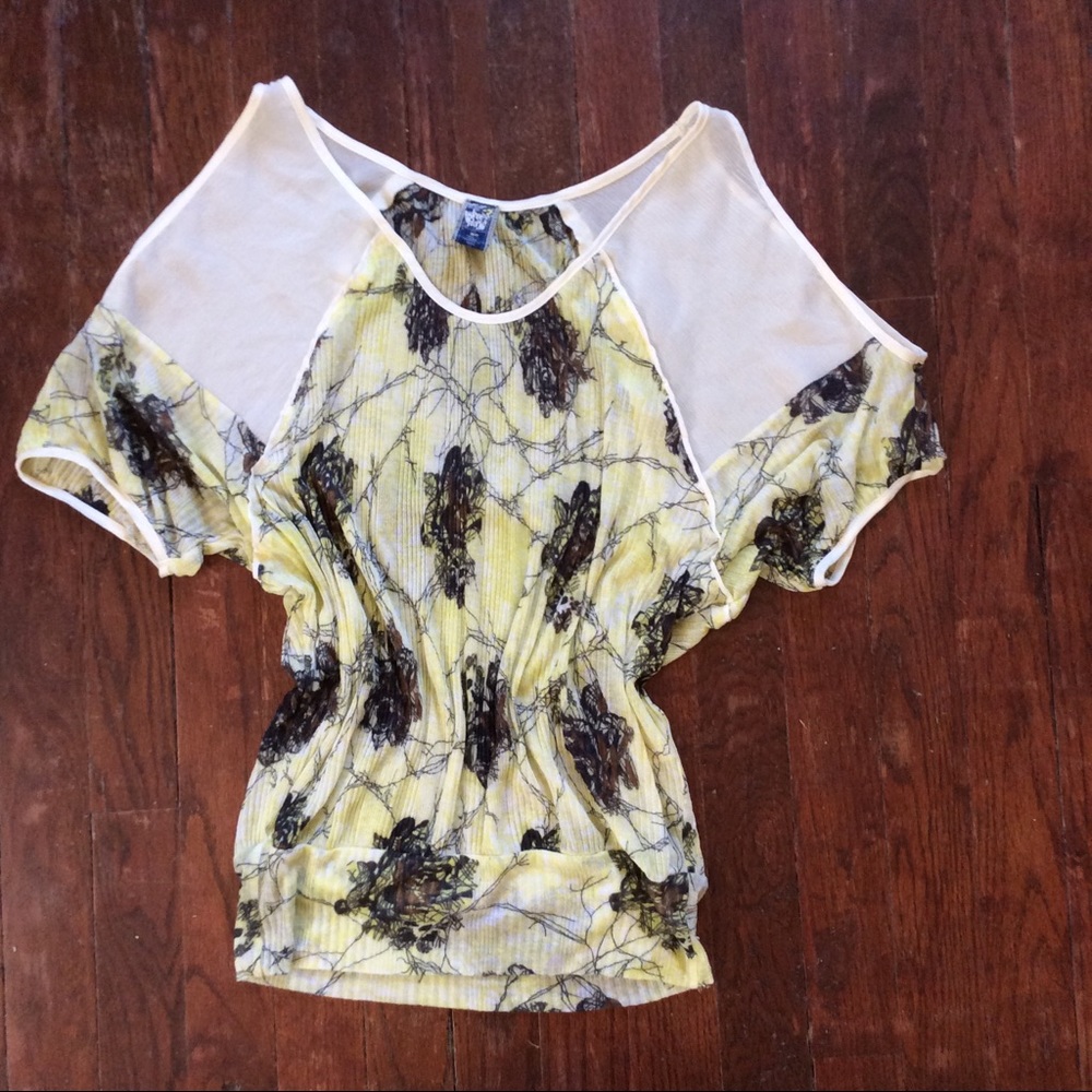 Free People Boho Cold Shoulder Top
