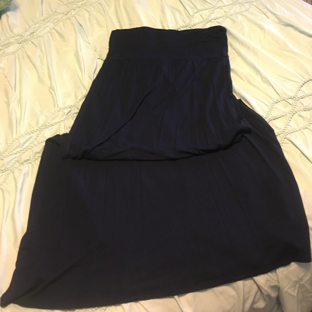 Navy Blue Maxi Skirt-Large