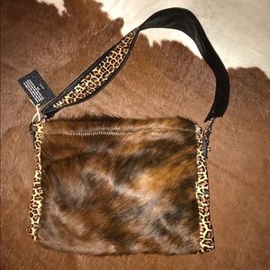 Cowhide/leopard print purse