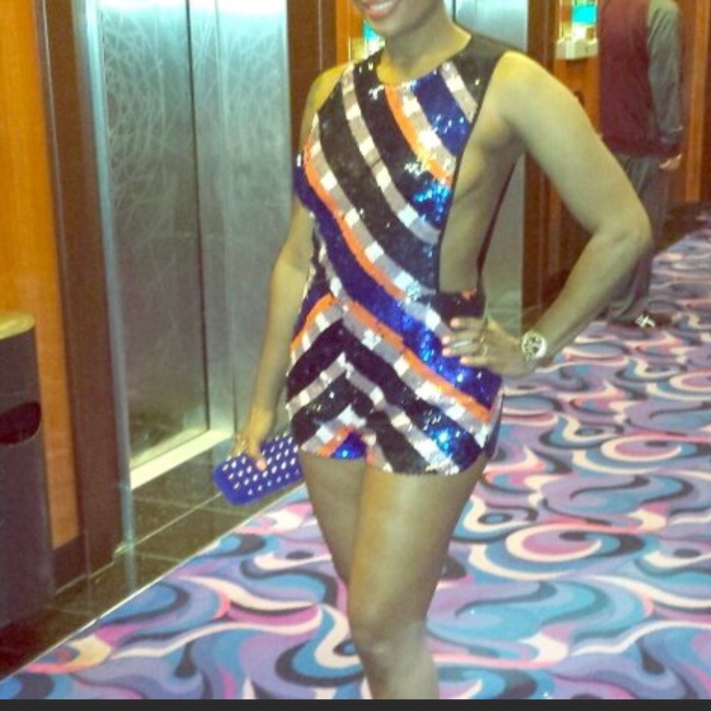 Multiple Colored Sequins Romper