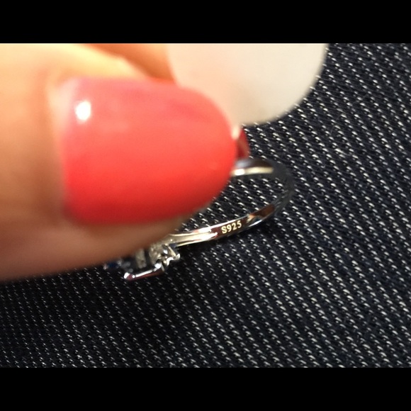 Swiss blue topaz sterling silver rings - Picture 3 of 4