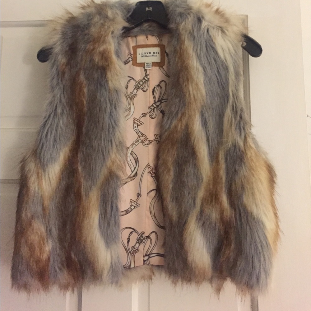 Faux fur vest