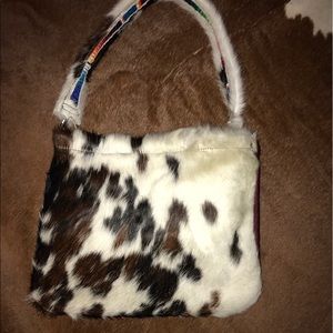 Cowhide/serape purse