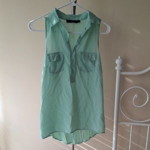 NWOT The Limited mint green tank / blouse size M