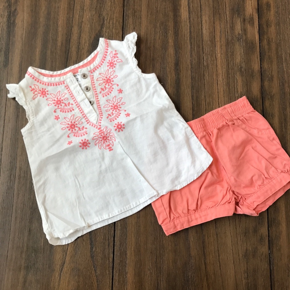 Carters - Embroidered Outfit - 12 Months