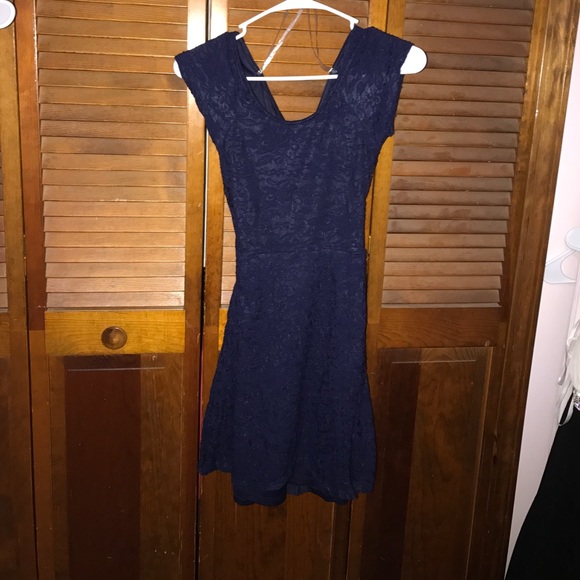 Navy blue mini dress - Picture 1 of 2