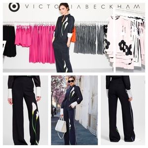 Victoria Beckham Satin Cally Lilly Wide Leg Pamts