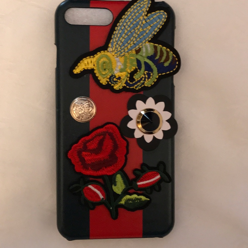 Bee Embroidered iPhone 7 plus case