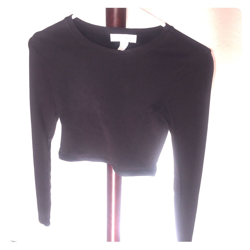 Dark grey Forever 21 crop top