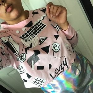 Lazy Oaf inspired 90's cropped sweater