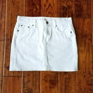 Jcrew white denim mini