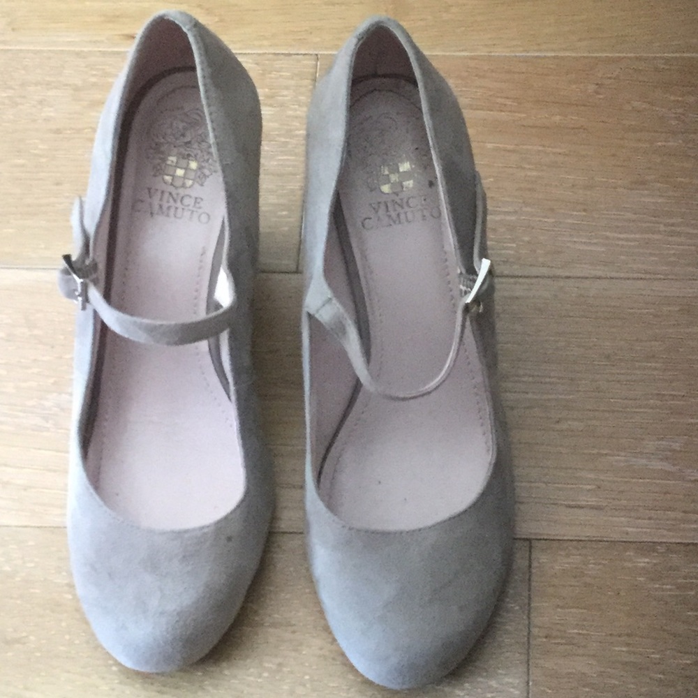Grey Suede Vince Camuto Wedges