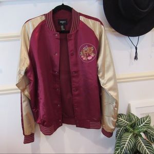 Forever 21 Men Satin Bomber Jacket