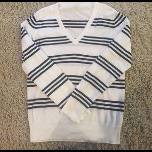 J. Crew Black and White Striped Sweater - size XL