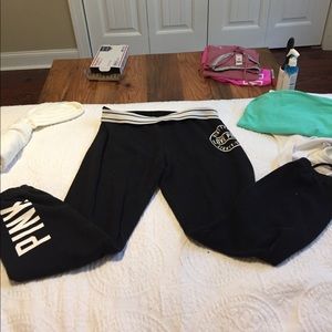 Vs black sweats, tight around ankles, size small