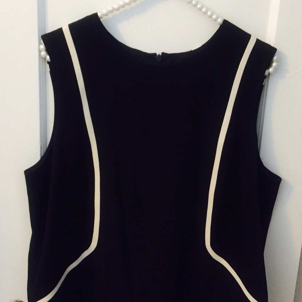 Rag and Bone Black Blouse w/ White Contrast Trim