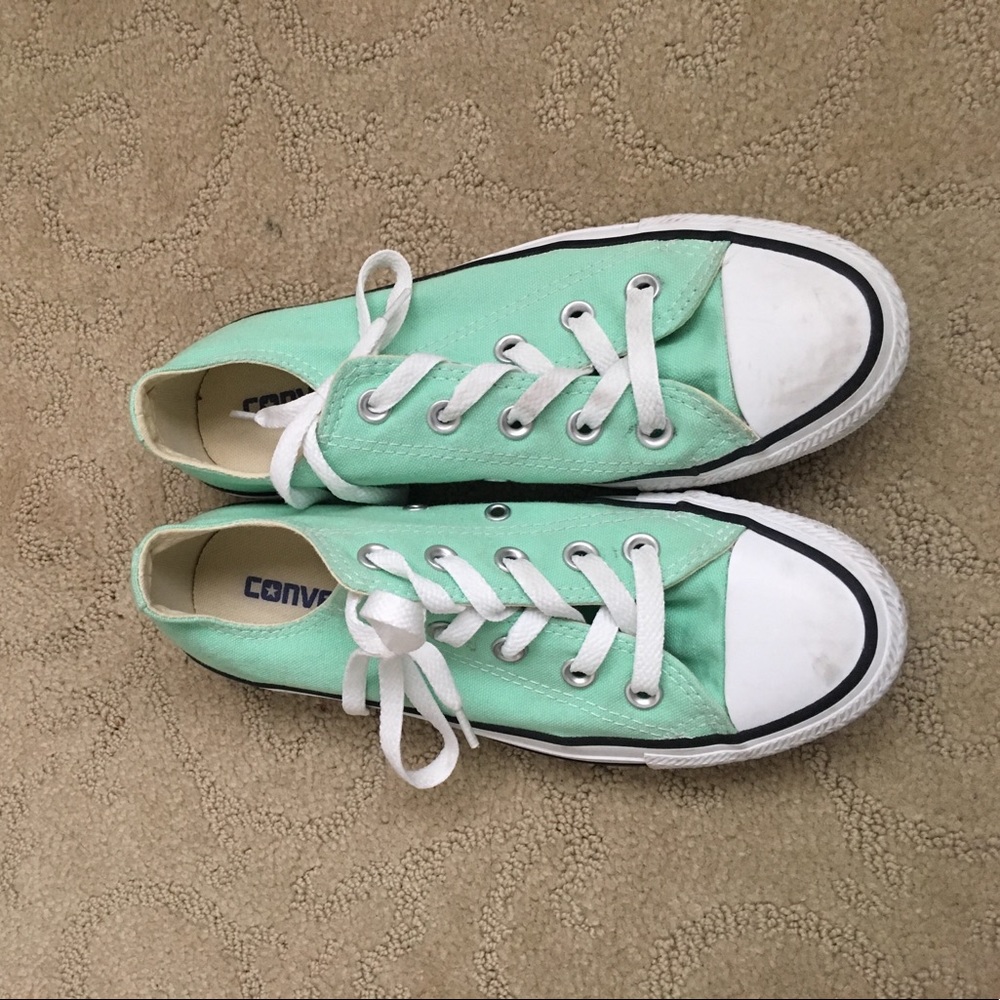 Mint green converse