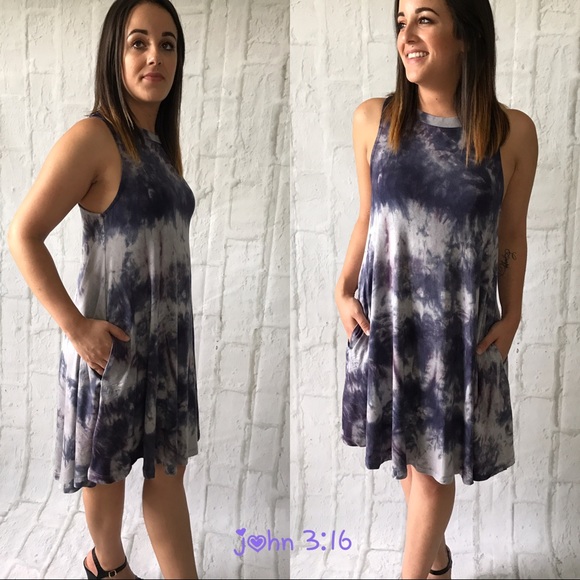 Tie dye sleeveless dress - Picture 4 of 5
