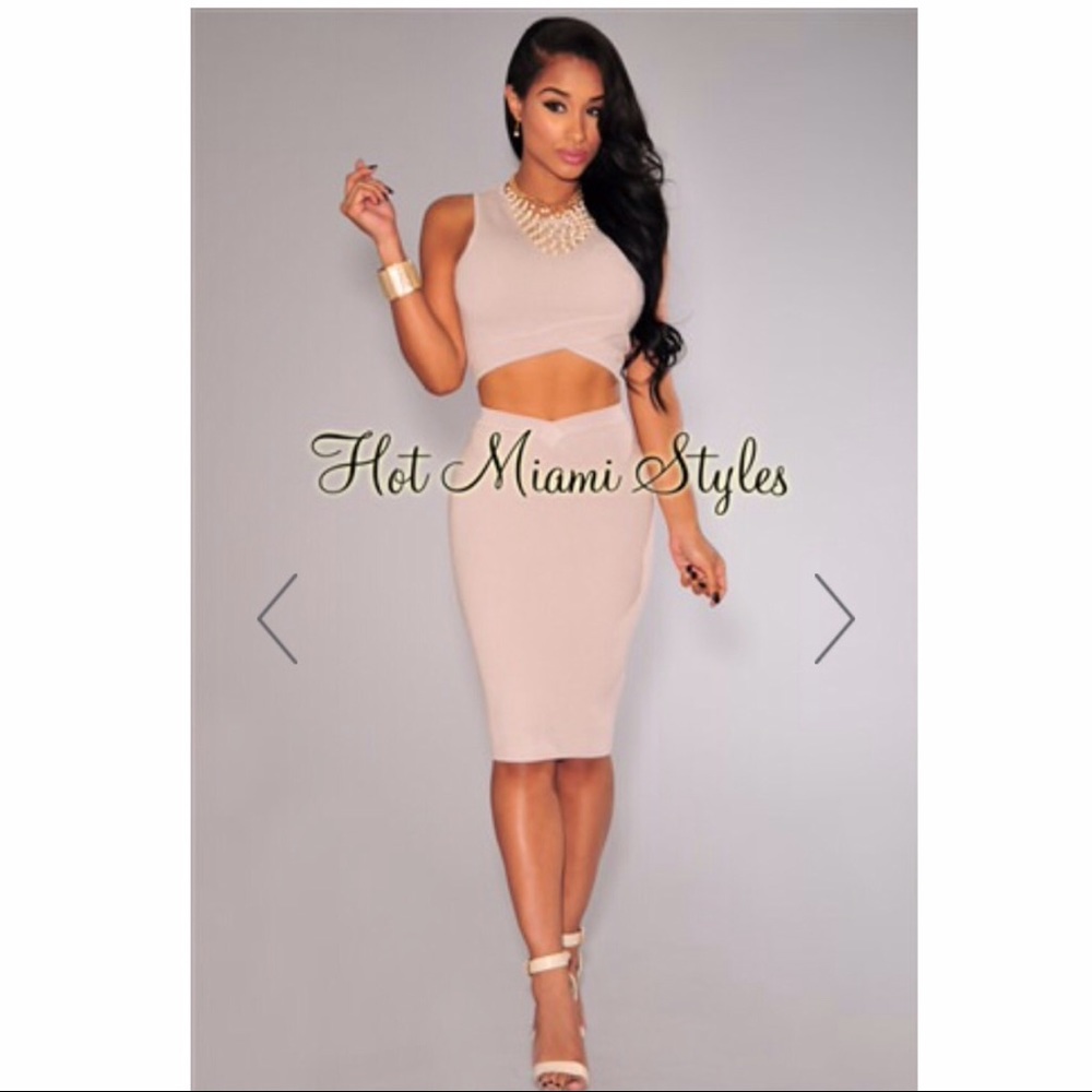 Nude Knit Arched Crop Top