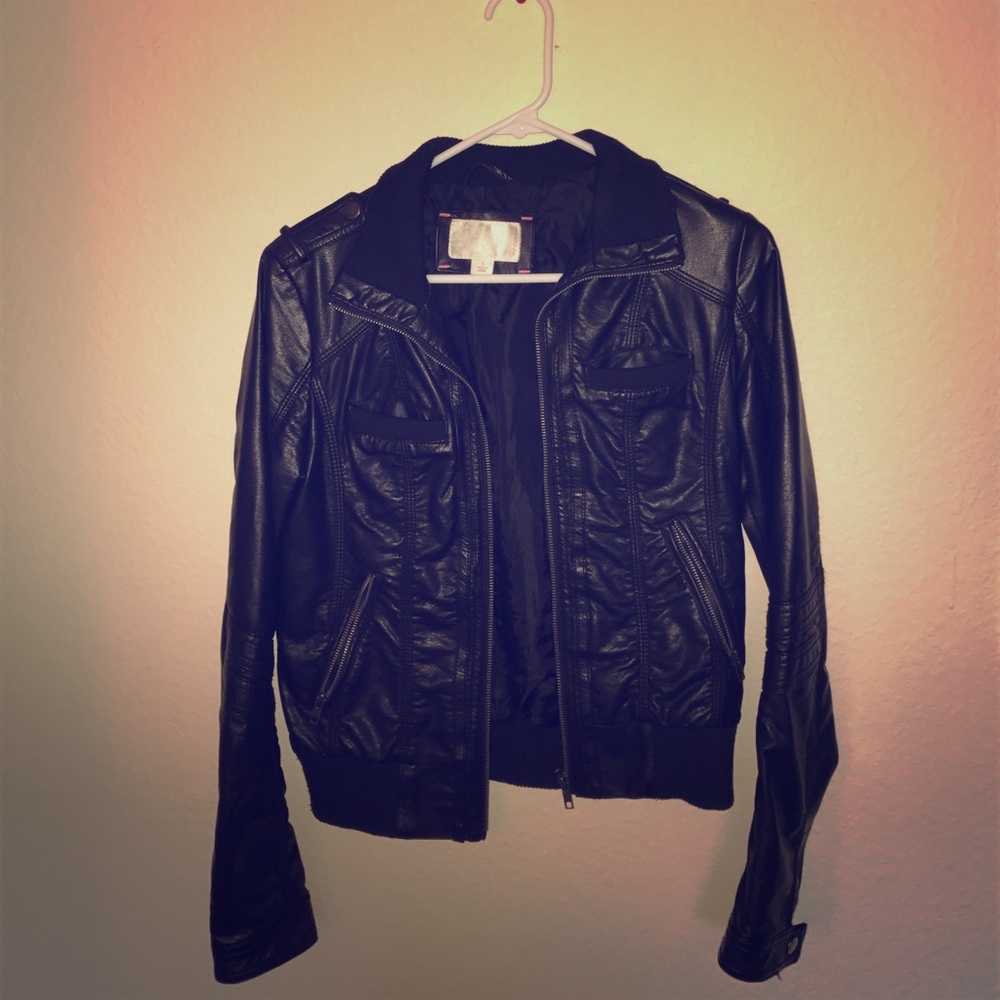 Black Faux Leather Jacket