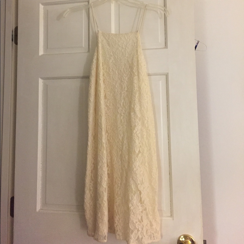 cream lace dress