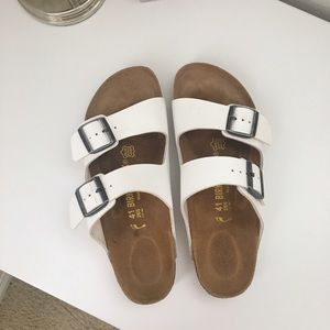 White Arizona Birkenstocks