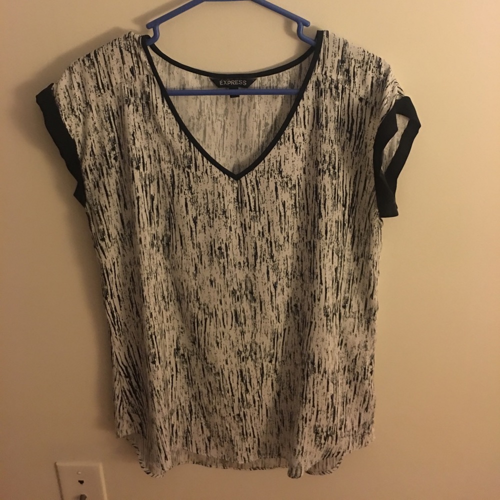 Black and white blouse