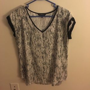 Black and white blouse