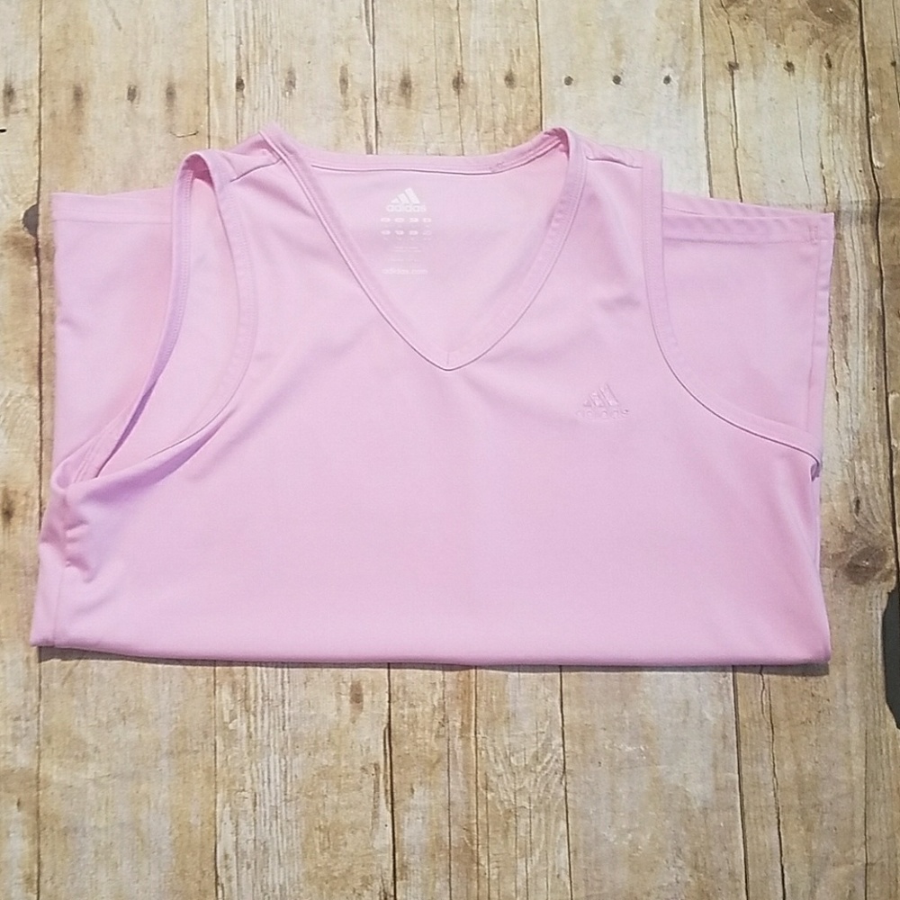 Womens Pink Adidas Workout Tank
