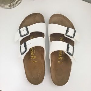 White Arizona Birkenstocks